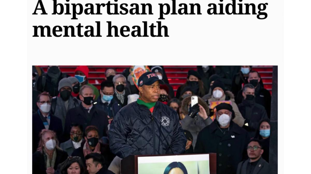 A bipartisan plan aiding mental health
