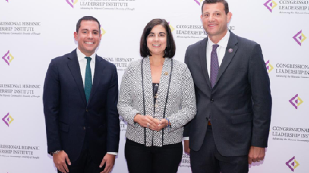 Malliotakis accepting the 2024 CHLI Leadership in Public Service Award