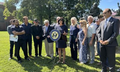 Rep. Malliotakis at the Father Capodanno Memorial Chapel with Father Vincent Capodanno’s family, veterans, and community leaders.